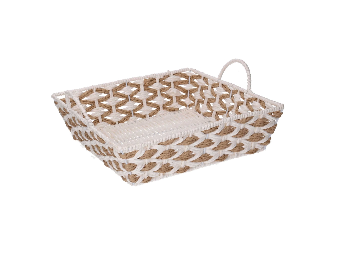 CESTA INTREC.NATURALE/BIAN.31X31XH.8,5CM9388060000