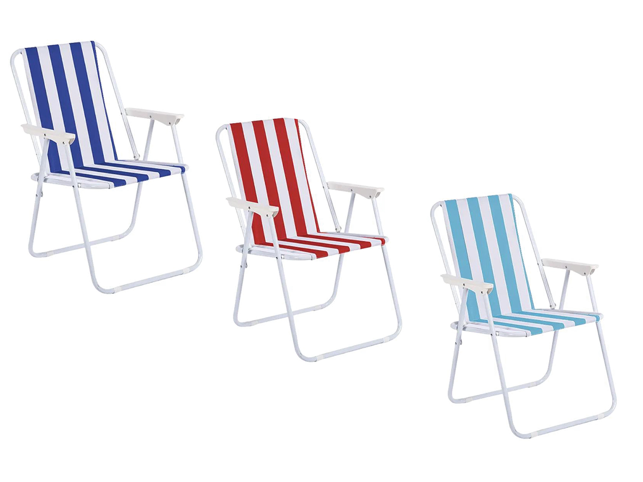 SPIAGGINA POLYFERRO57X53X75 RIGATA BIA/BLU FU-053