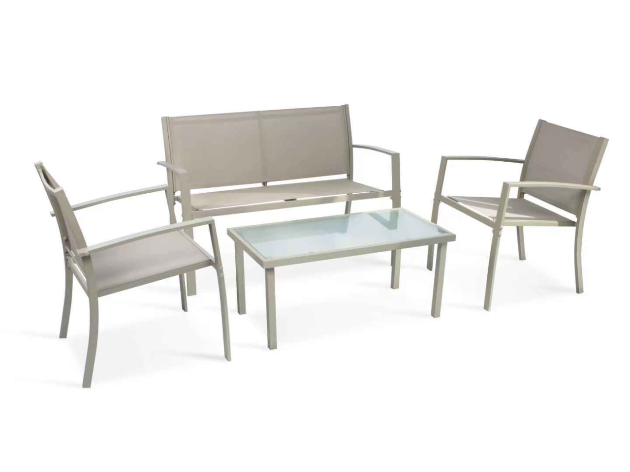 SALOTTO LIFE IN FERRO E TEXT. 4 PZ SABBIA AR-022