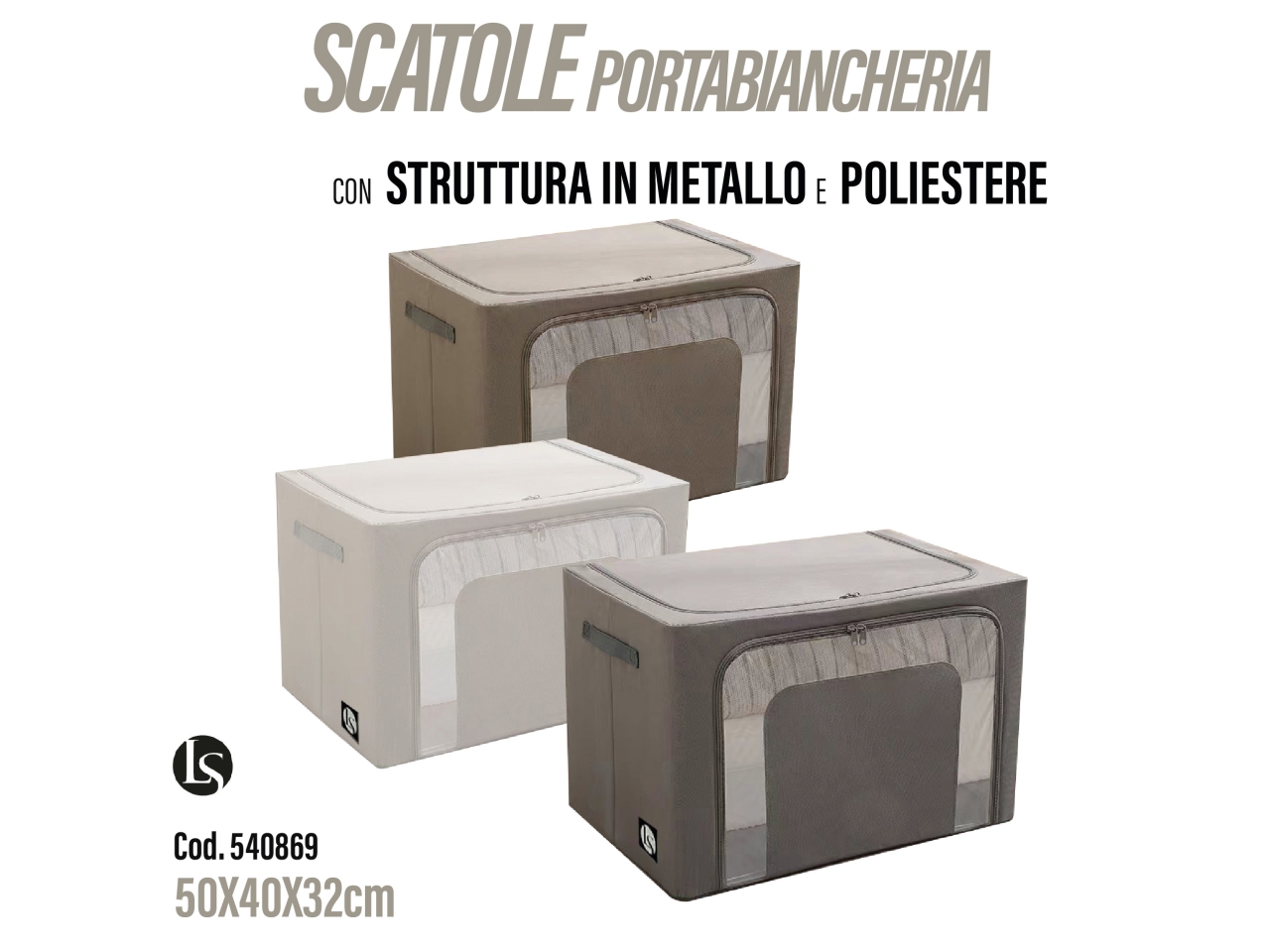SCATOLA BOX POL.+MET.50X40X32CM LSBOX-50 SCATOLA BOX POL.+MET.50X40X32CM LSBOX-50