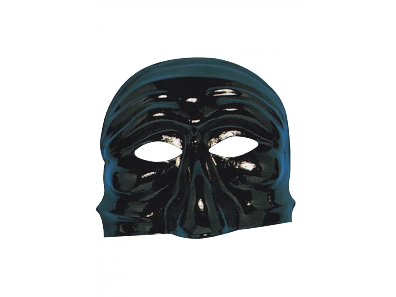 MASCHERA PULCINELLA IN PLASTICA NERO 00055