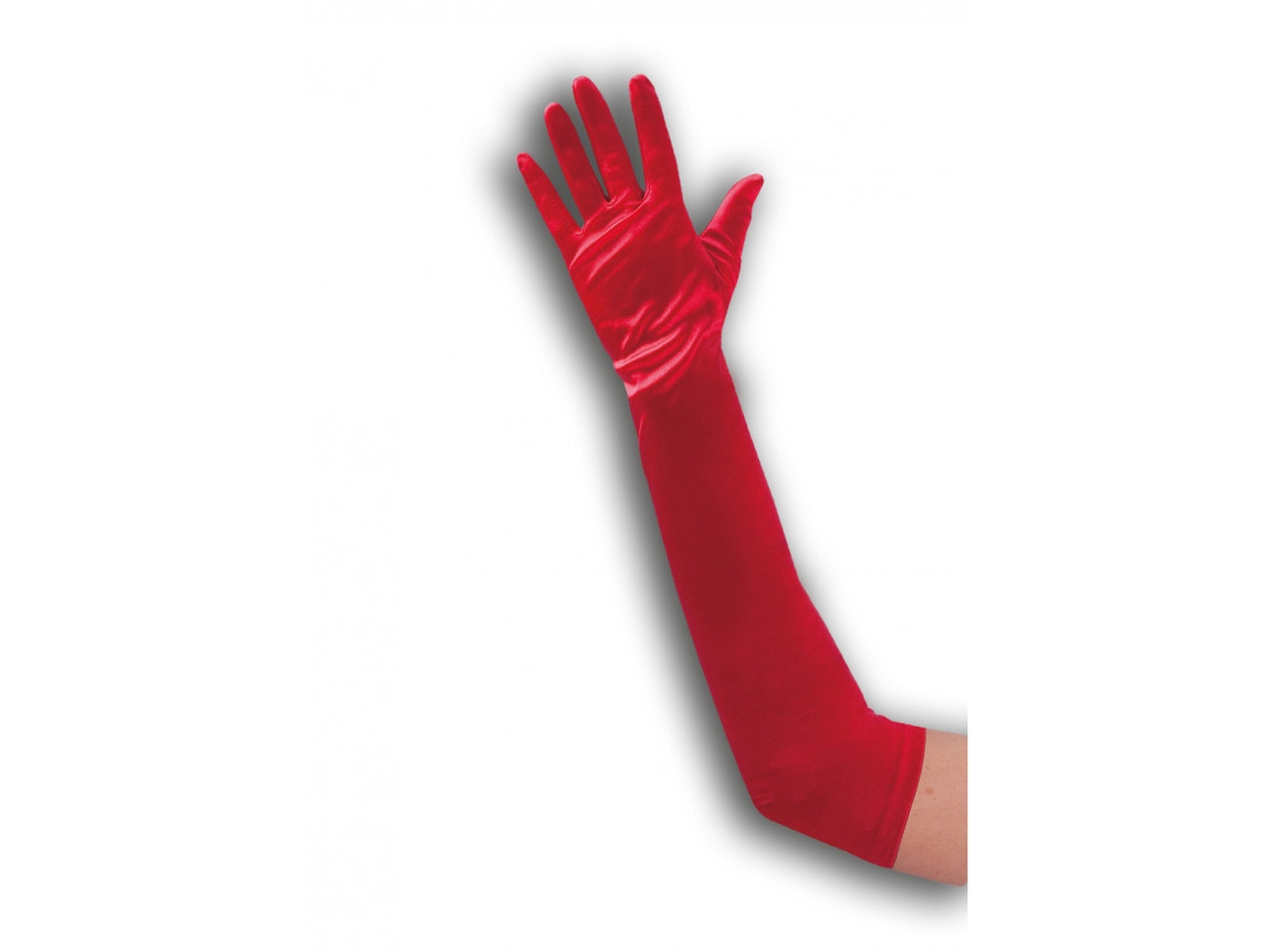 GUANTI TESSUTO ELASTICIZZATO 50CM ROSSI 03266