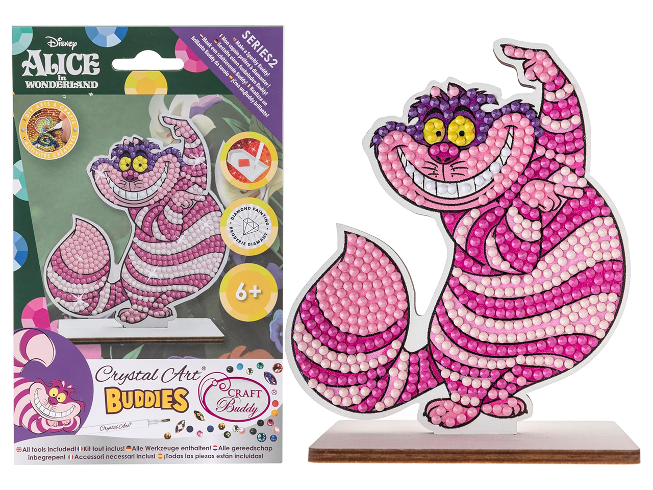 CHESHIRE GATTO, CRYSTAL ART BUDDY CAFGR-DNY018