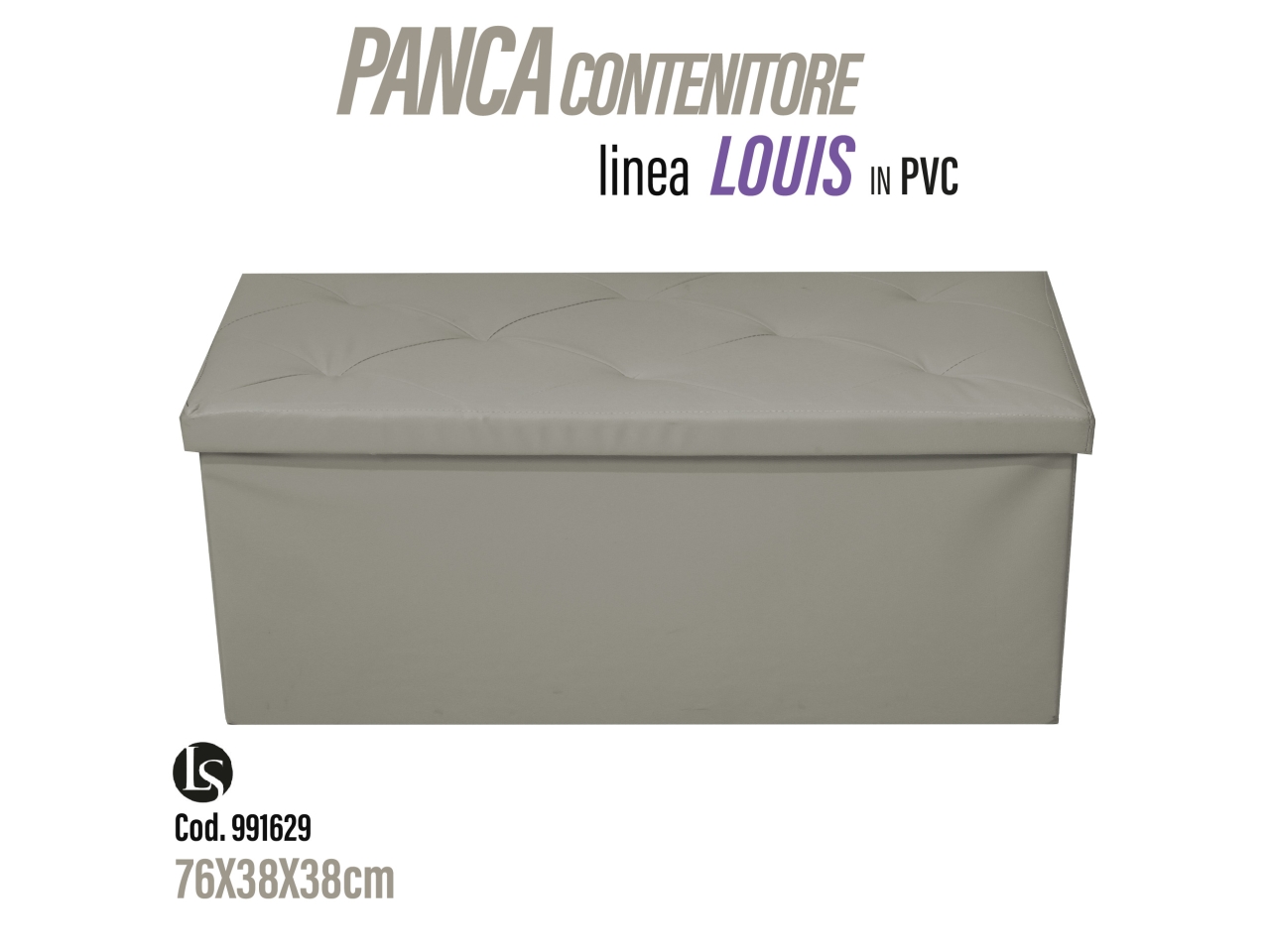 UNI POUF PVC 76X38X38CM TORT. LS7638-32