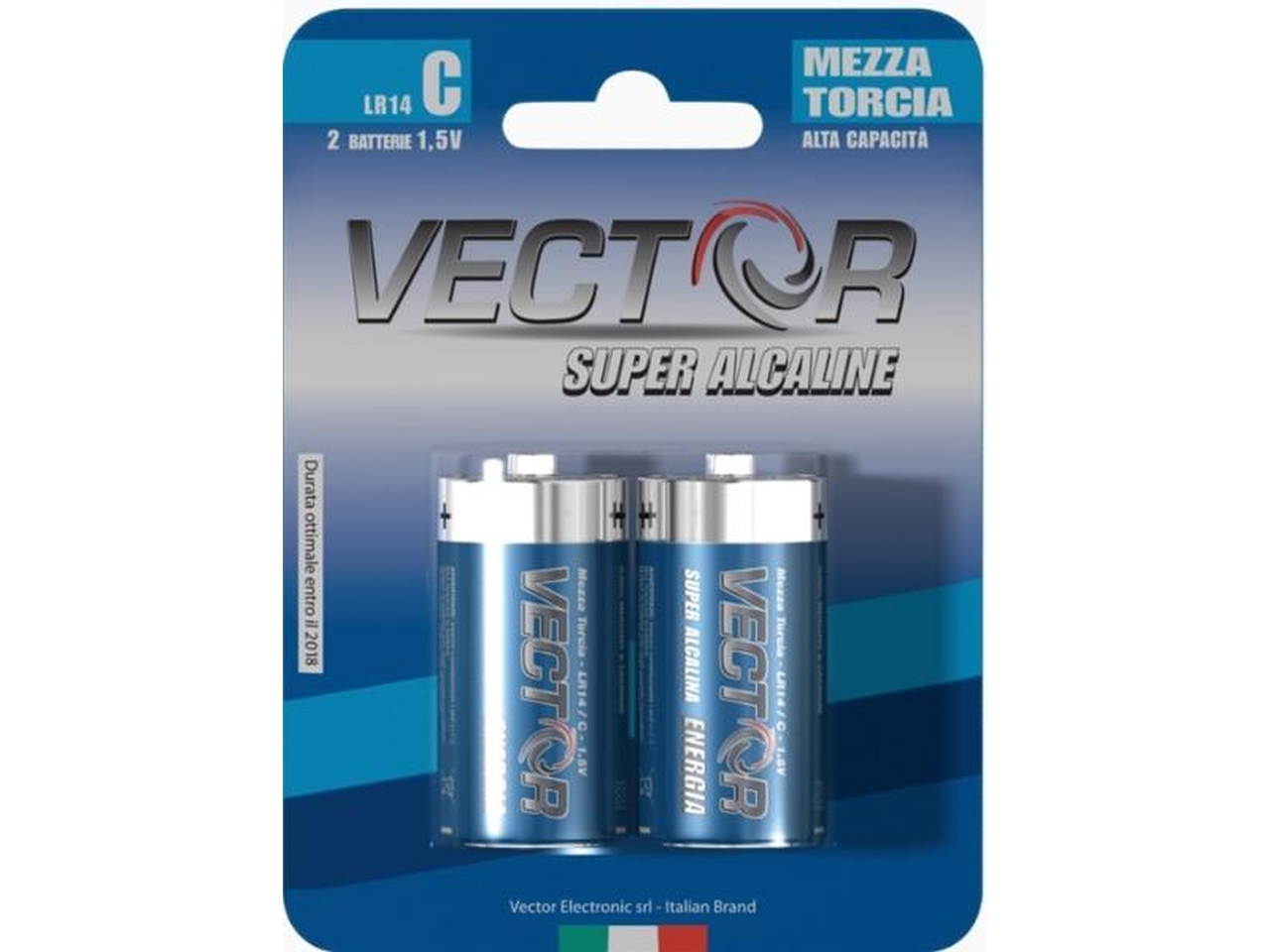 PILA SUPER ALCALINA MEZZATORCIA 2PZ LR14-C-2B