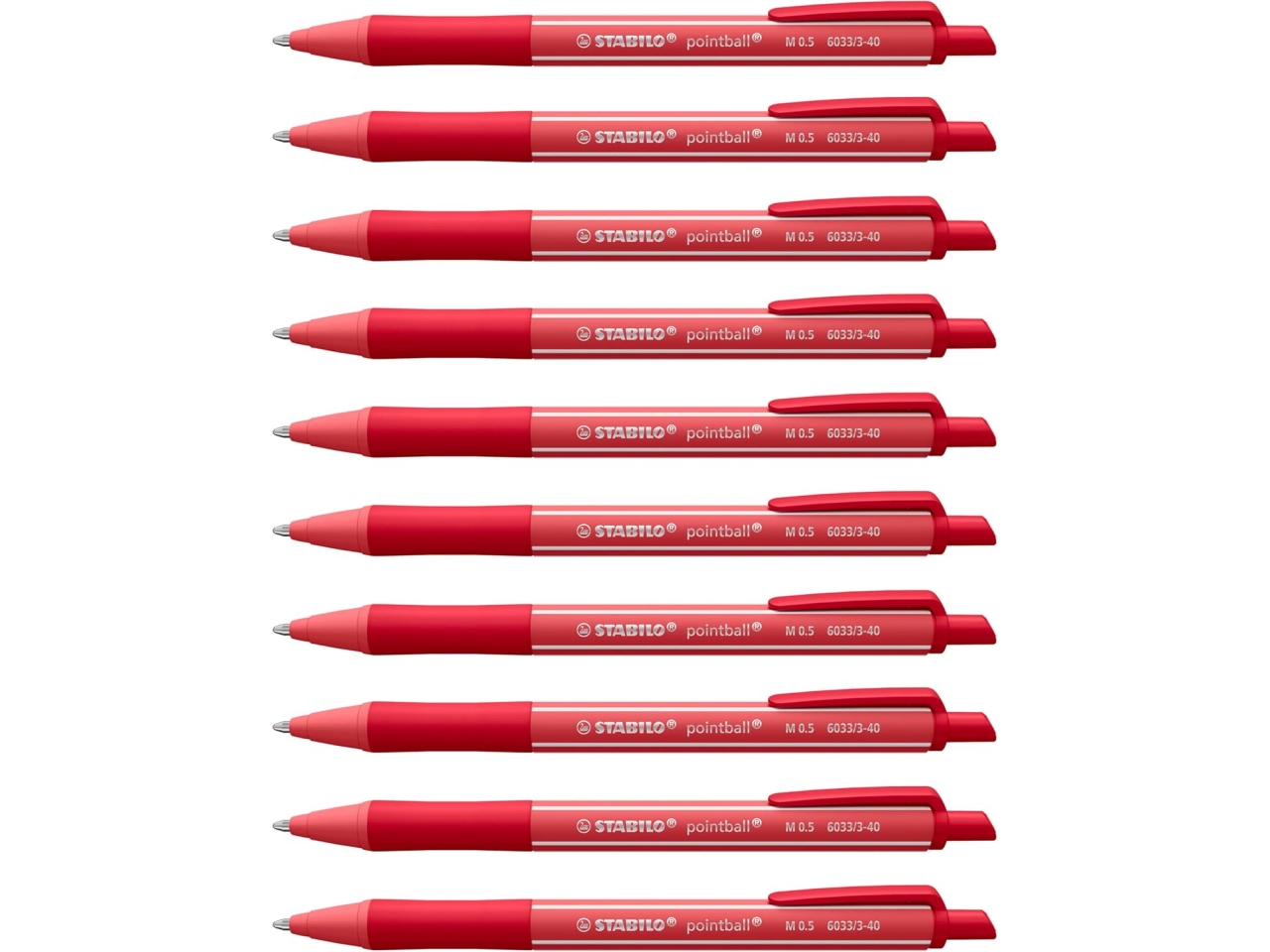STABILO POINTBALL COLORFUL ULTRA ROSSO 10PZ 6033/3