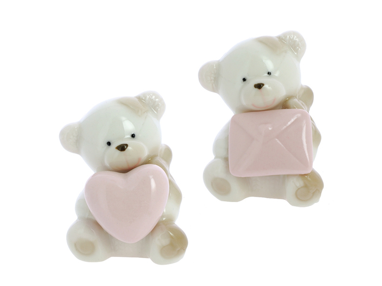 DOLCE ORSO PORCELLANA 4X5CM 2ASS.ROSA 20VA2125