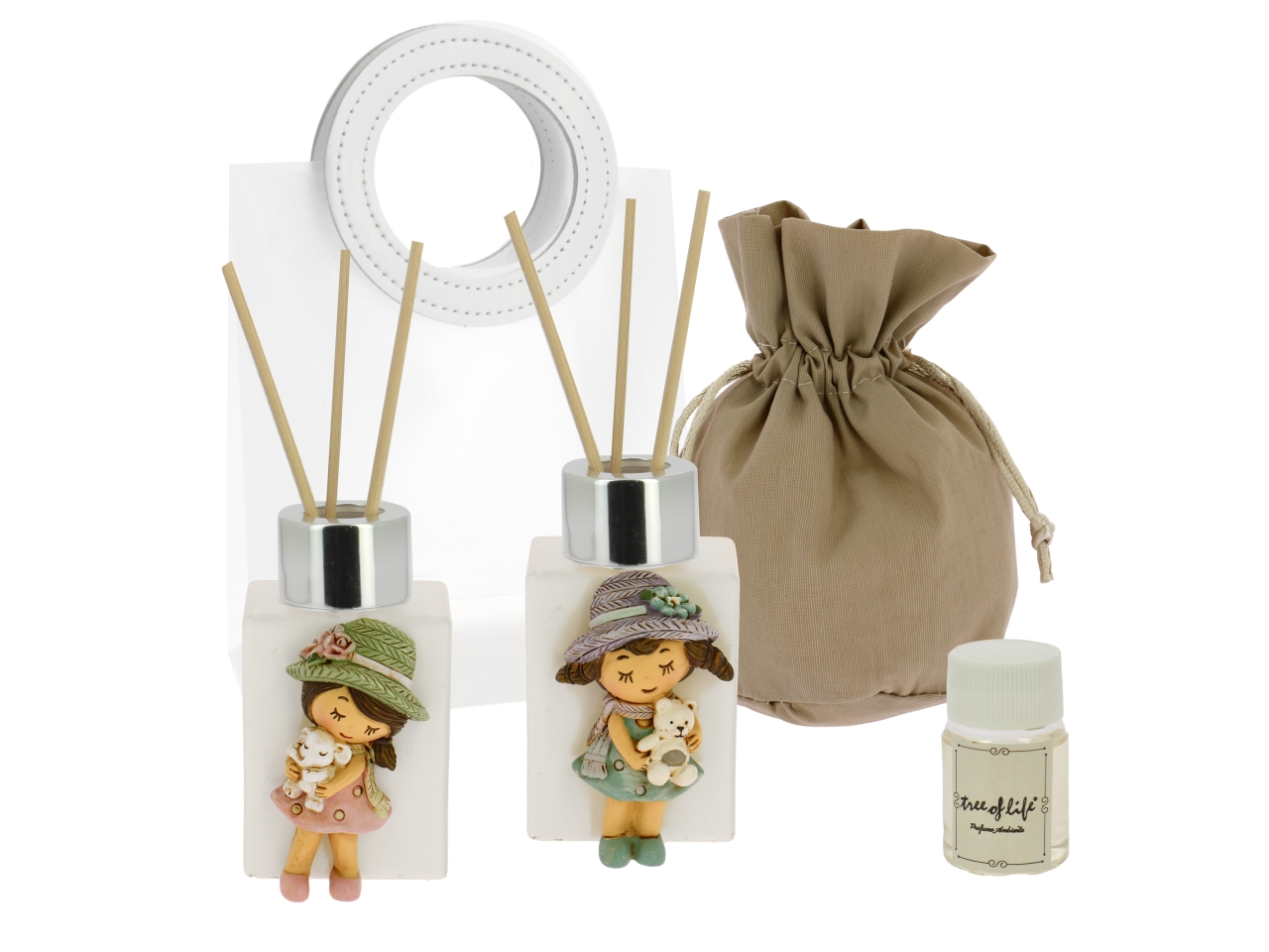 DIFFUSORE FANCIULLA C/BACCH.5X10CM 2ASS. 26ST9008