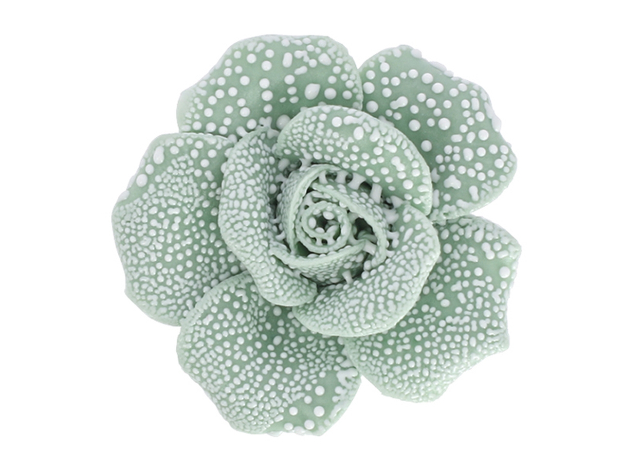 ROSA PORCELL.C/RUGIADA 4CM VERDE 24PG6612