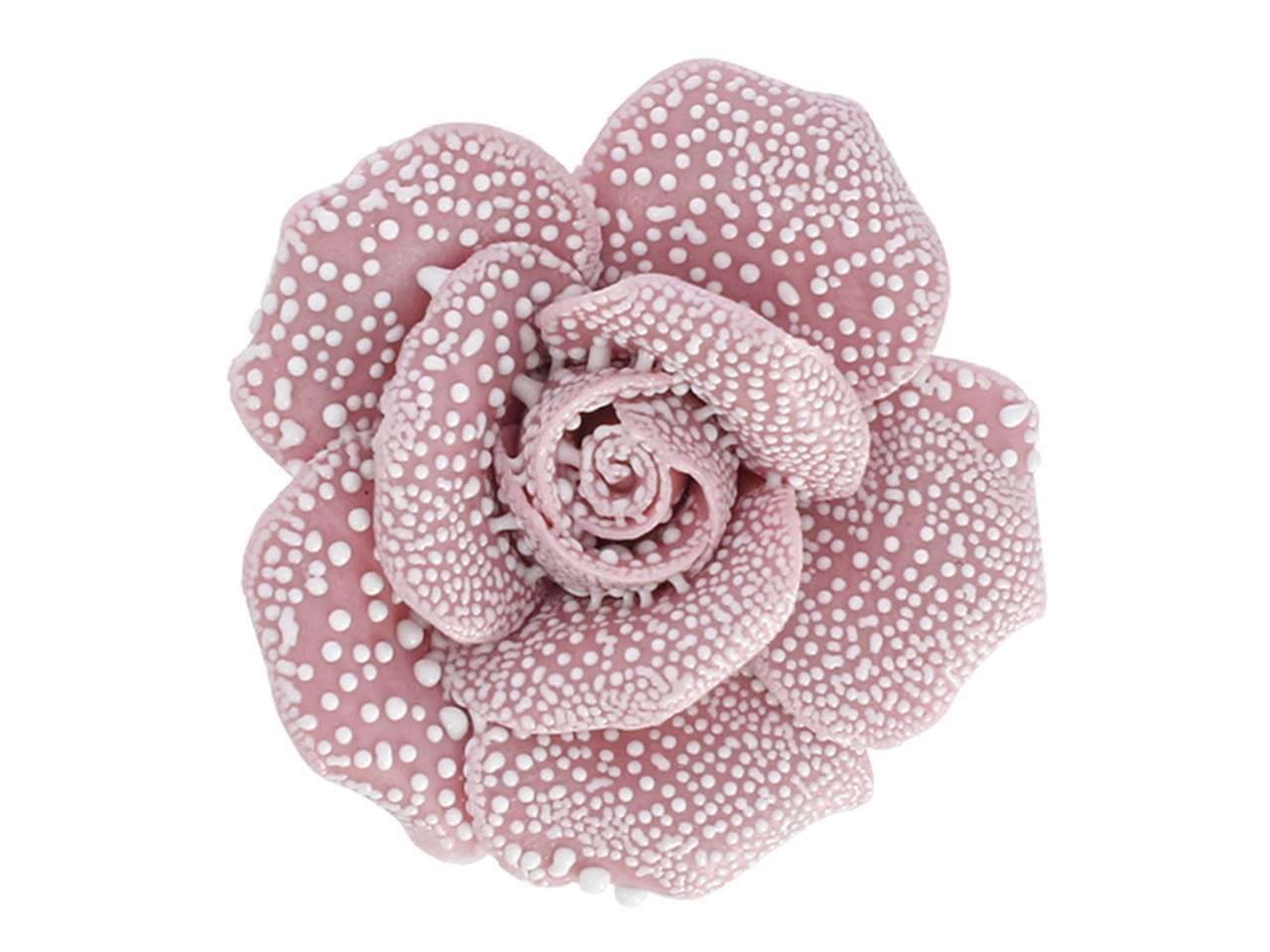 ROSA PORCELL.C/RUGIADA 4CM ROSA 24PG6611