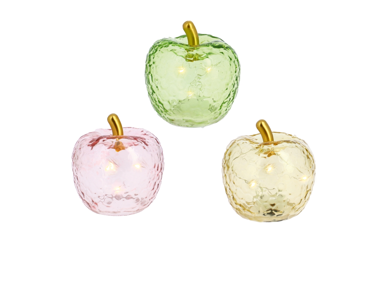 LAMPADA LED MELA IN VETRO 7,5X8CM 3ASS. 26SA9330 LAMPADA LED MELA IN VETRO 7,5X8CM 3ASS. 26SA9330