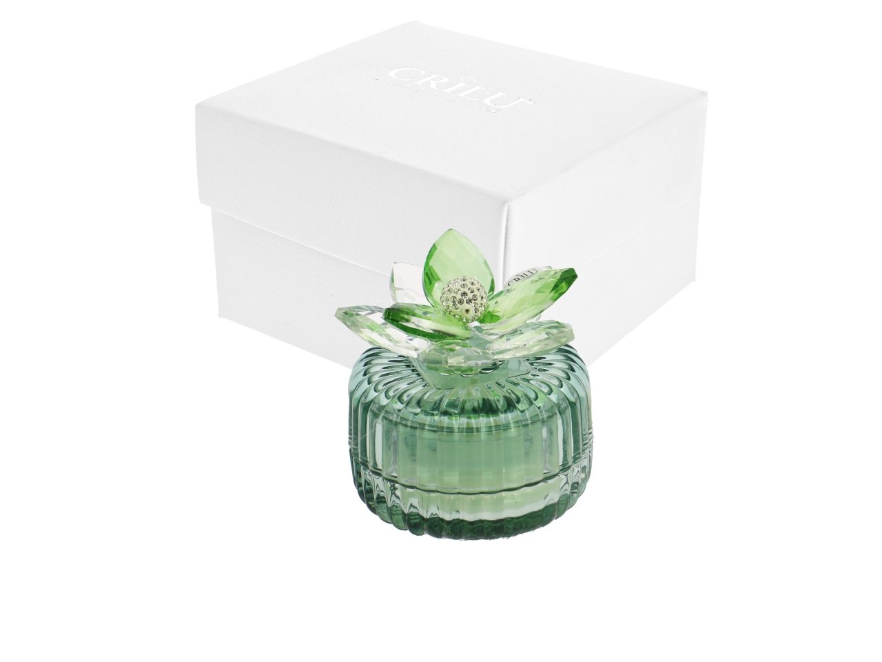CRILU’CANDELA COFANETTO C/FIORE9X8CM VERDE26ST9041 CRILU’CANDELA COFANETTO C/FIORE9X8CM VERDE26ST9041