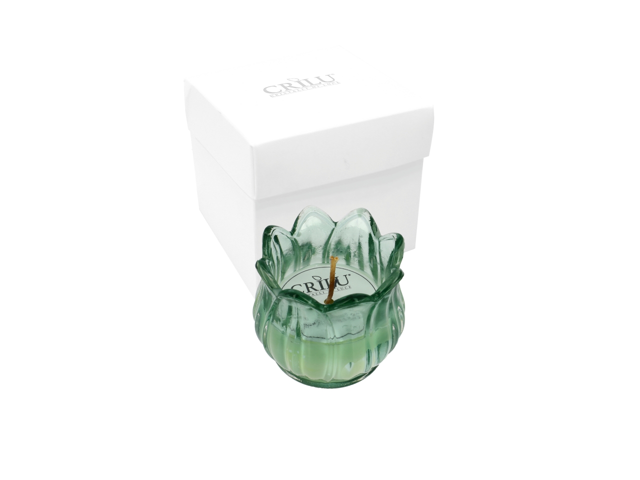 CRILU’ CANDELA TULIPANO VETRO 7X7CM VERDE 26LD9251 CRILU’ CANDELA TULIPANO VETRO 7X7CM VERDE 26LD9251