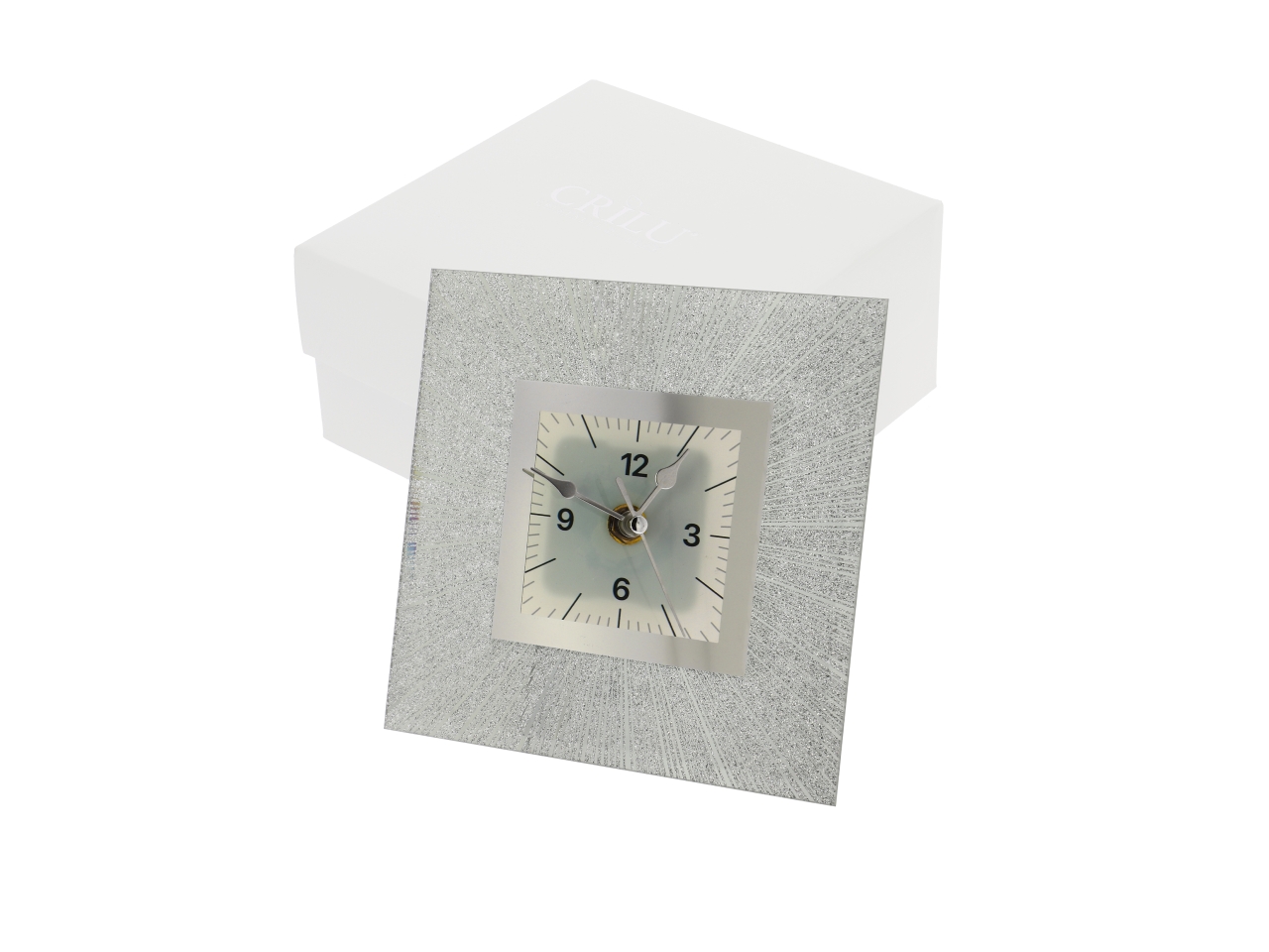 CRILU’OROLOGIO VETRO C/RAGGI 15X15CM ARG. 26SL9293 CRILU’OROLOGIO VETRO C/RAGGI 15X15CM ARG. 26SL9293