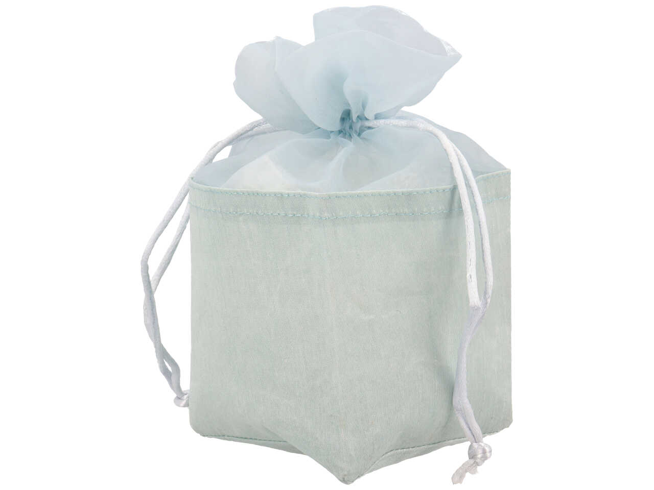 SACCHETTO ORGANZA CELESTE