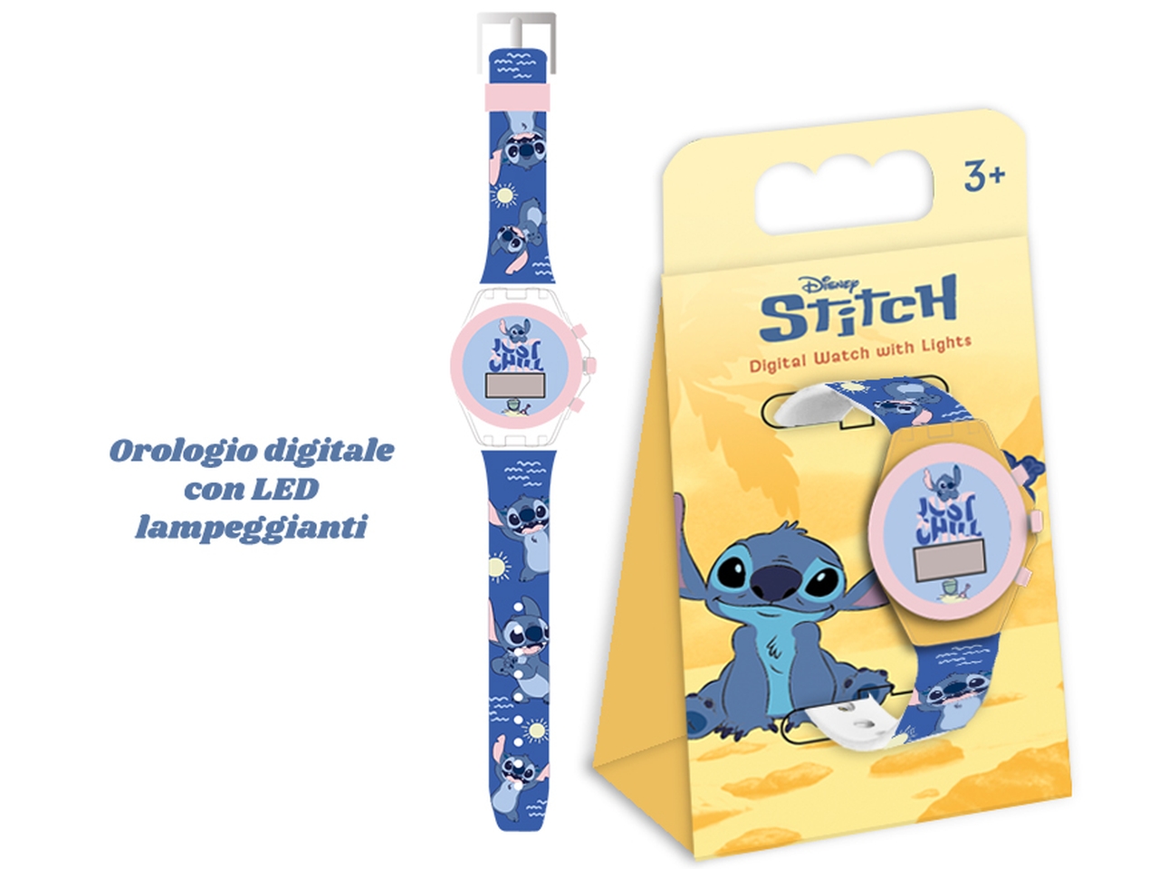 STITCH OROLOGIO DIGITALE LED LAMPEGGIANTI GNT38ST