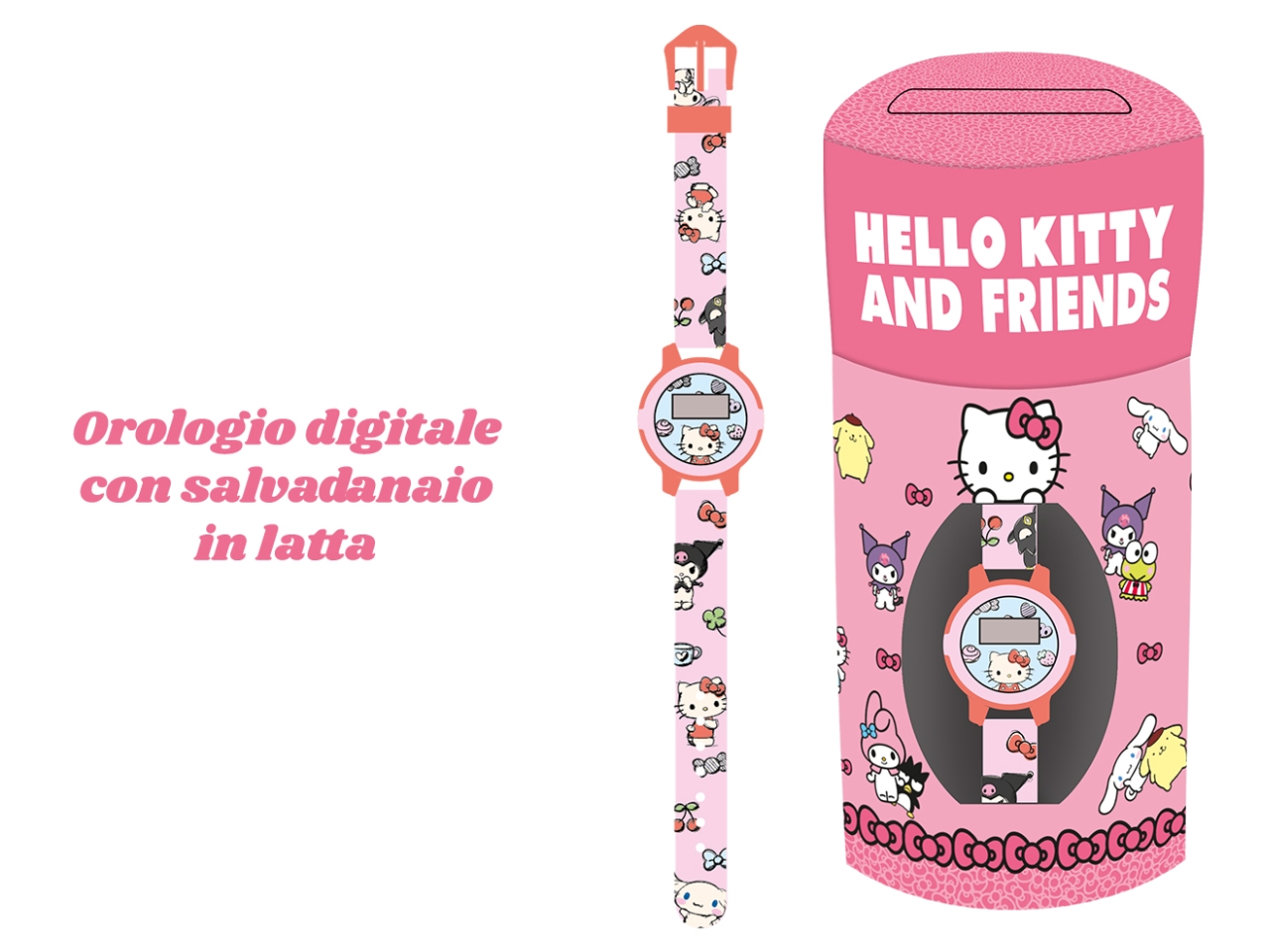 HELLO KITTY OROLOGIO DIG.+SALVADAN. LATTA GNTNE1HK