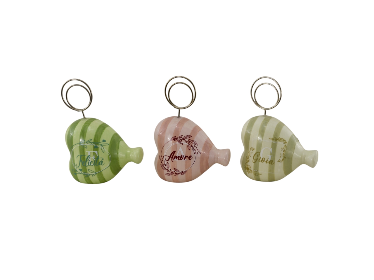 HEART CLIP CUORE A RIGHE 7,3X4,3XH10CM3ASS.875X882