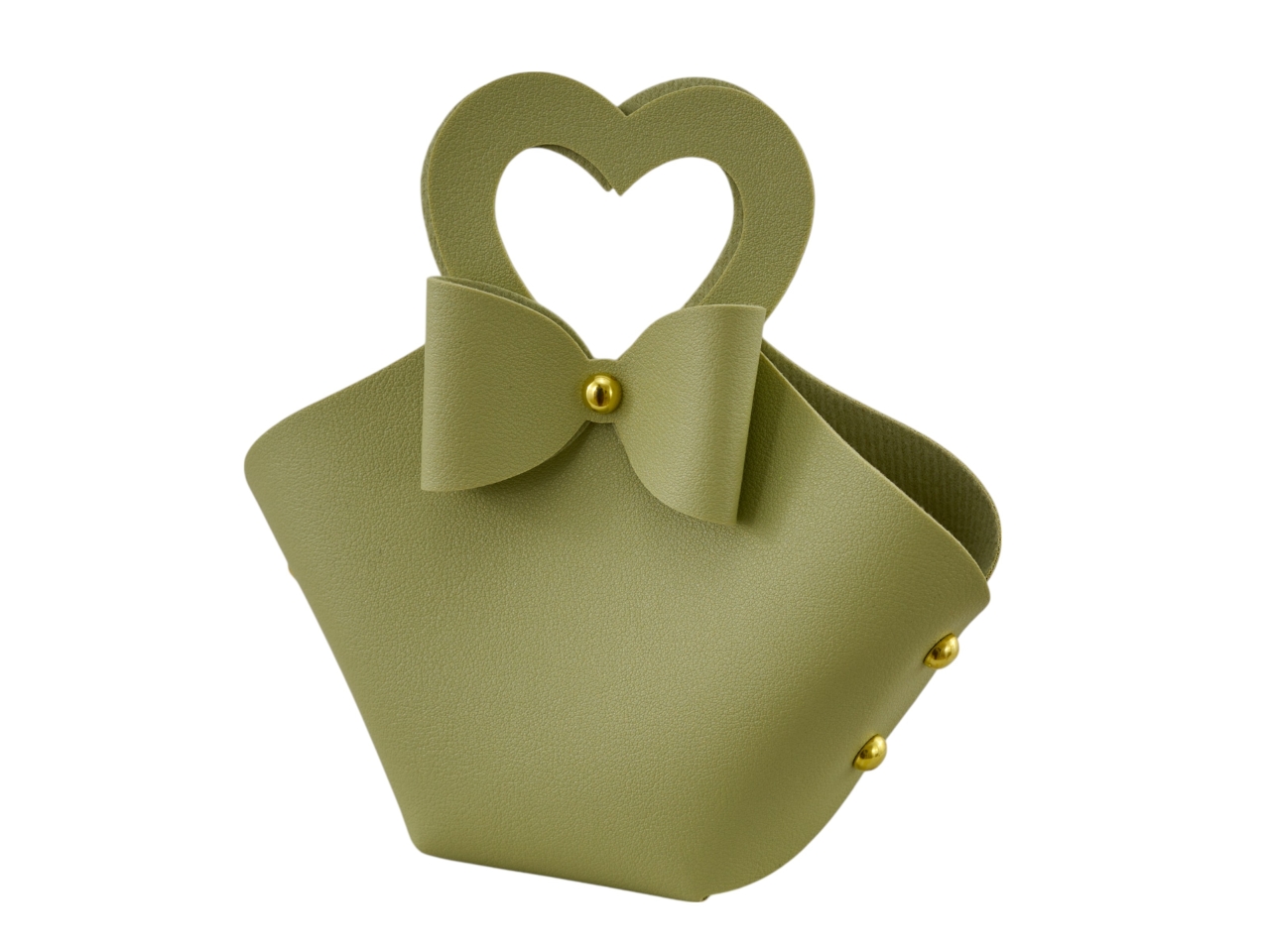 BORSETTA CUORE GRANDE 12X13CM VERDE 872X065 BORSETTA CUORE GRANDE 12X13CM VERDE 872X065