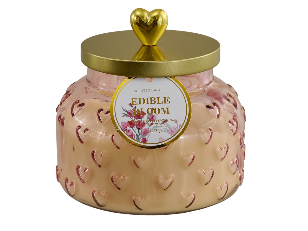 CANDELA BASSA C/COPERCHIO CUORE ROSA 1466011 CANDELA BASSA C/COPERCHIO CUORE ROSA 1466011