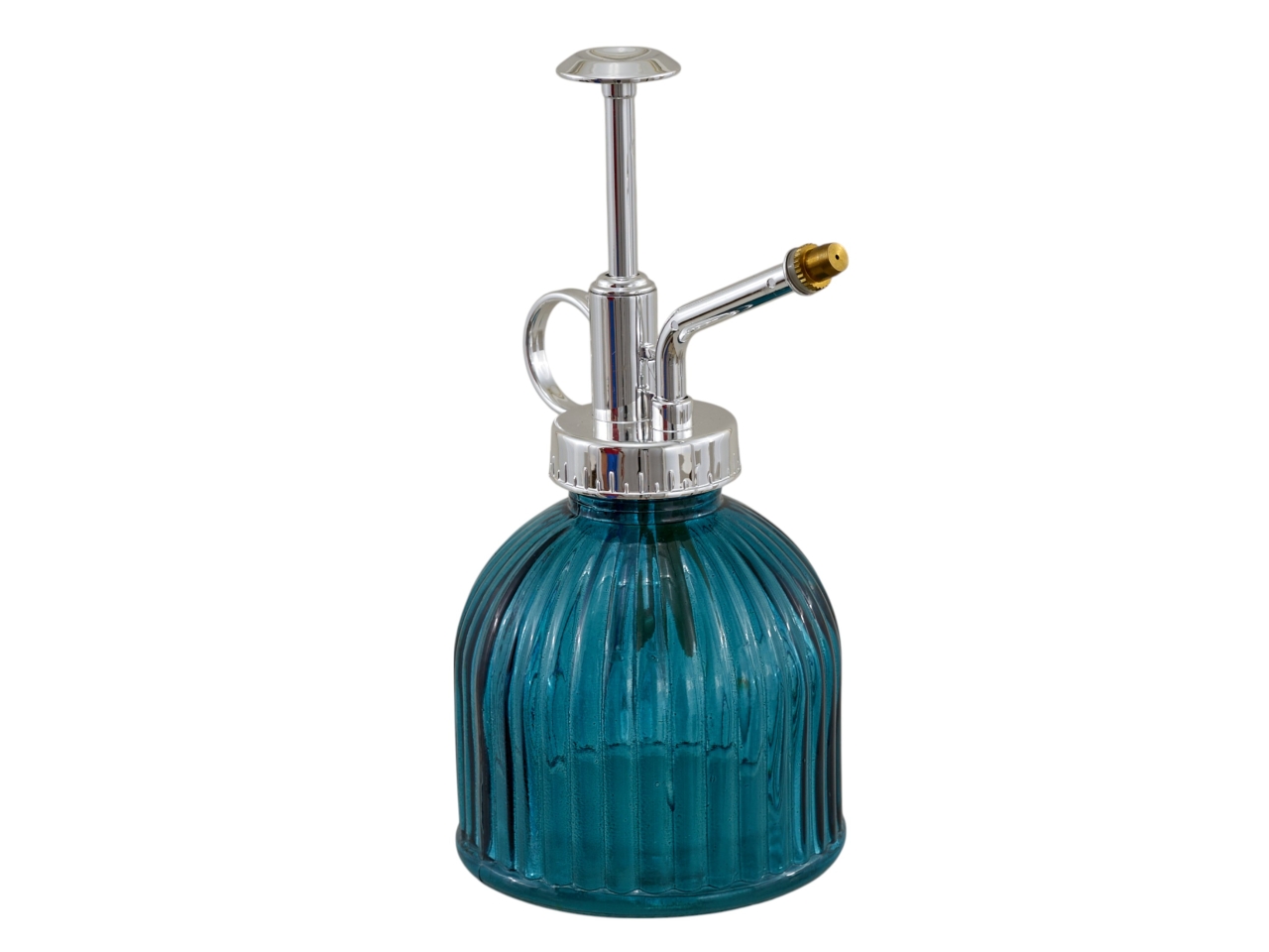 BOTTIGLIA SPRAY VETRO RIGATA 8X16CM BLU 1458004