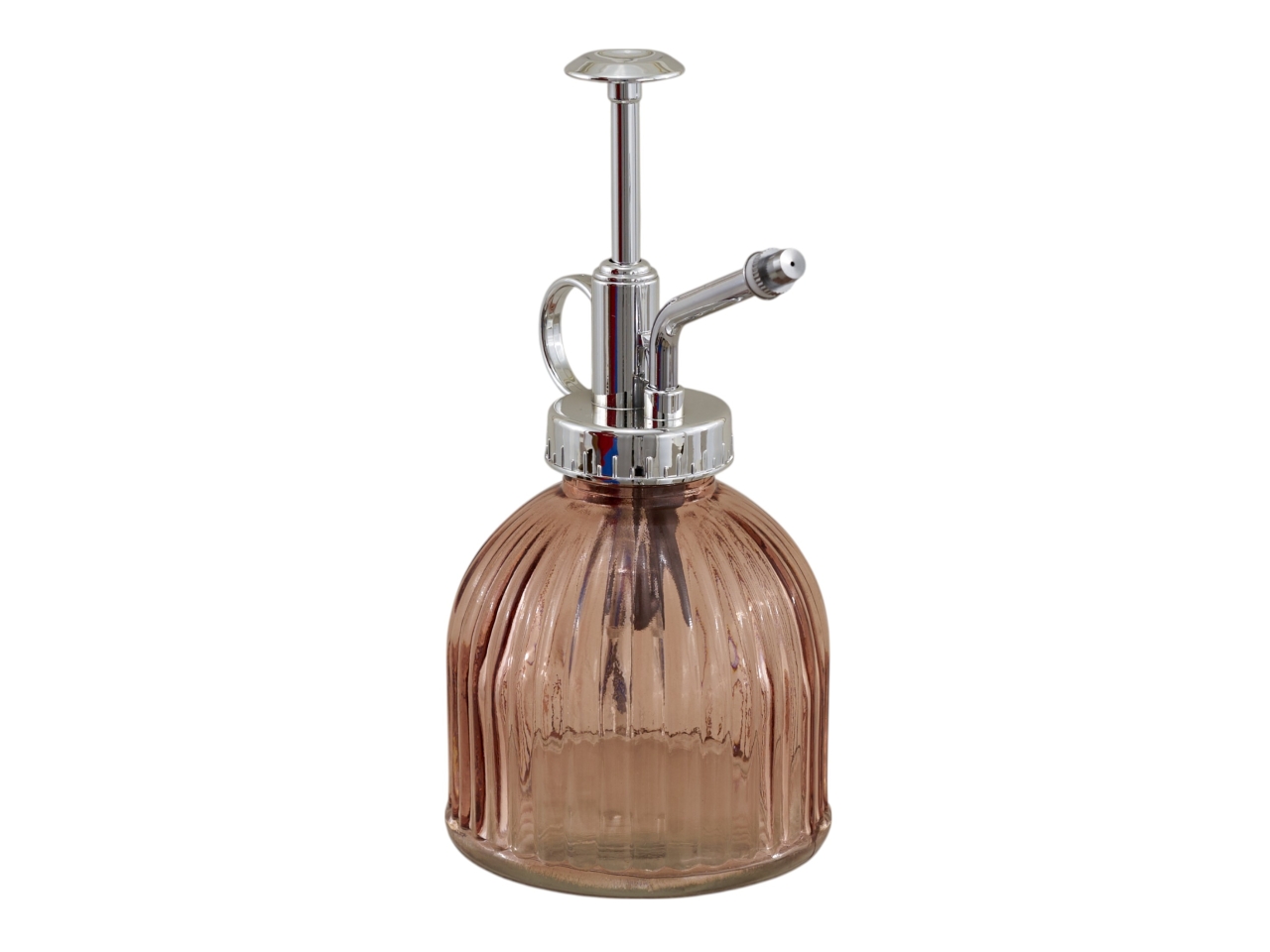 BOTTIGLIA SPRAY VETRO RIGATA 8X16CM ROSA 1458003