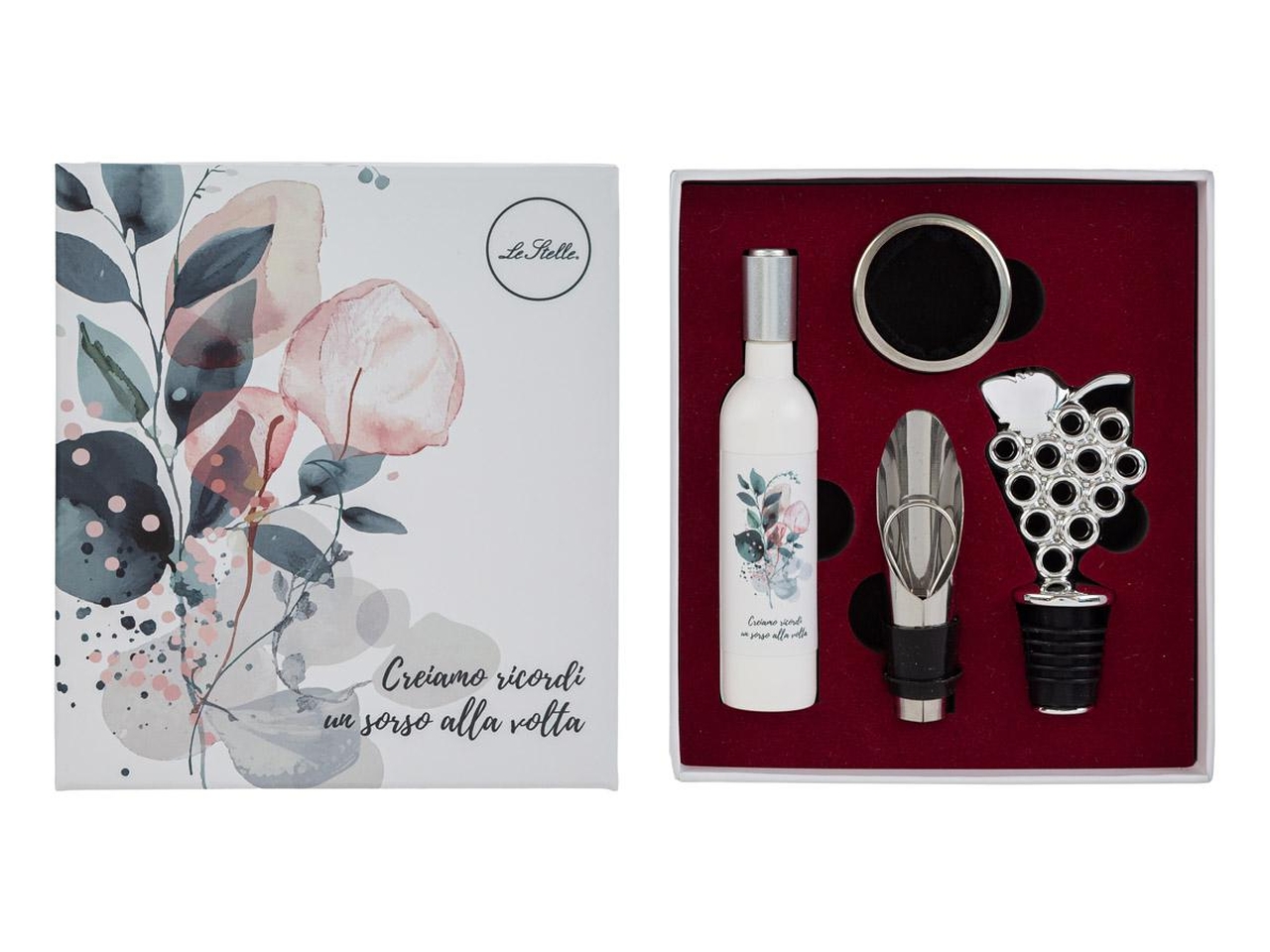 SORSI D’AMORE ACCESSORI VINO 4PZ C/ASTUCCIO 58021 SORSI D’AMORE ACCESSORI VINO 4PZ C/ASTUCCIO 58021