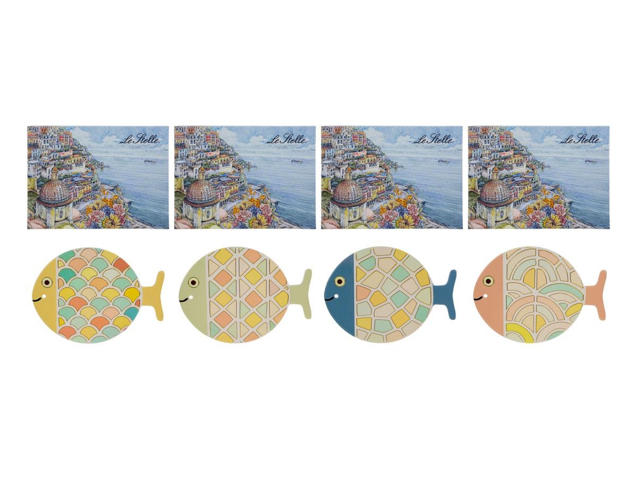SOTTOPENTOLA CERAMICA PESCIOLINO15X20CM 4ASS.58014
