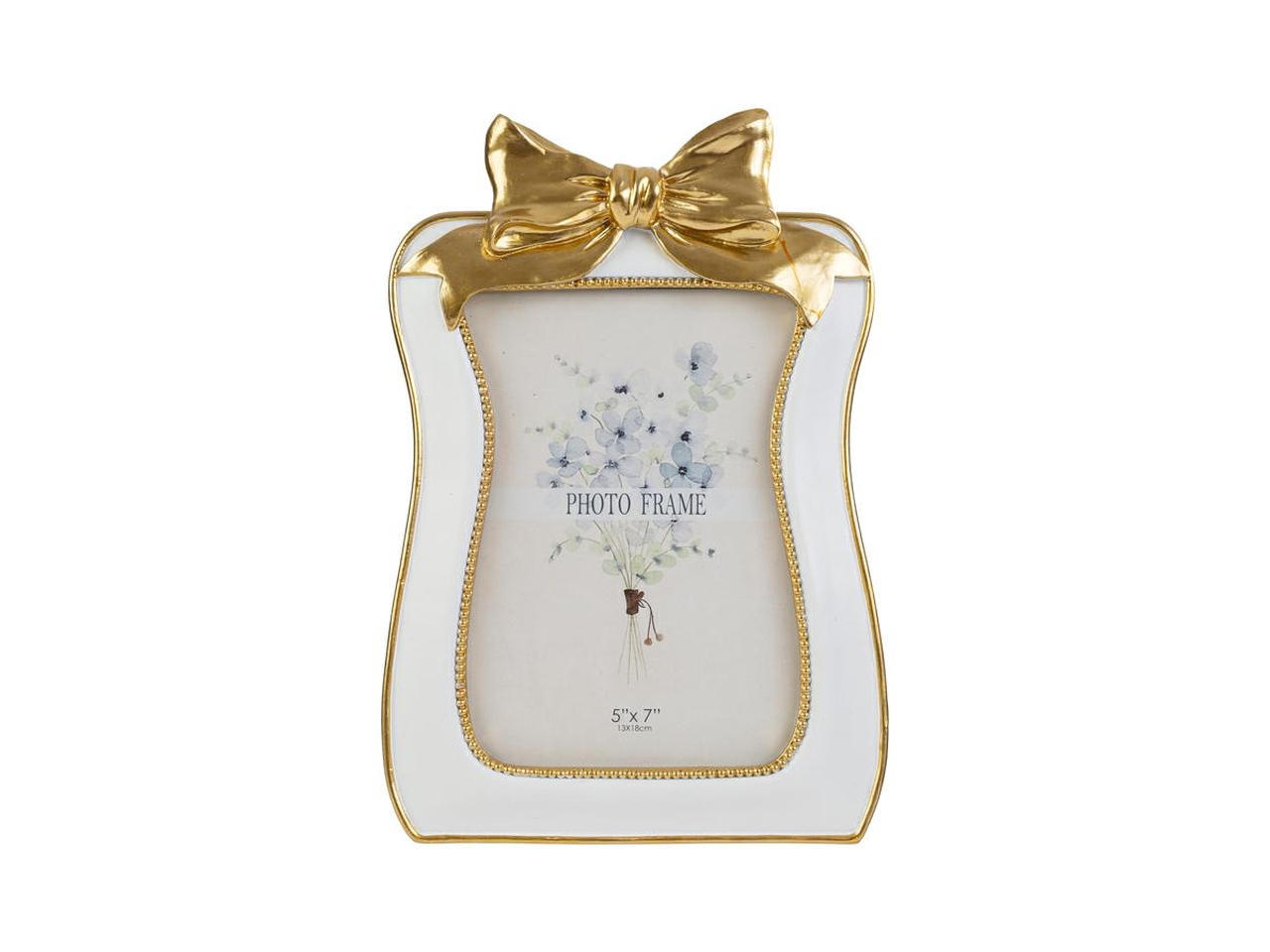 PORTAFOTO RESINA BIANCO 18X26 C/FIOCCO ORO 58036 PORTAFOTO RESINA BIANCO 18X26 C/FIOCCO ORO 58036