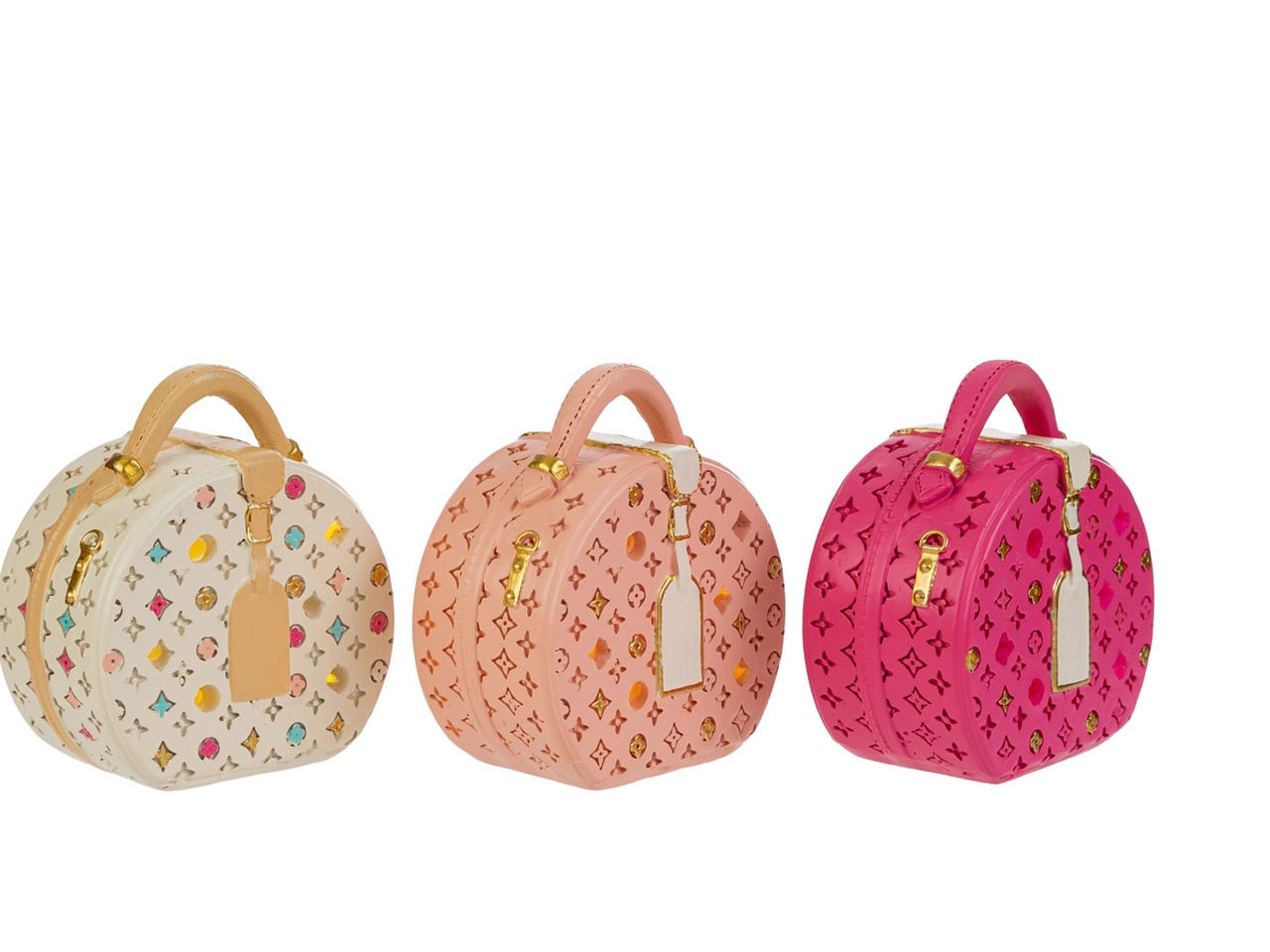 BORSETTA RESINA LED 7,5X4XH.8CM 3ASS. 58118