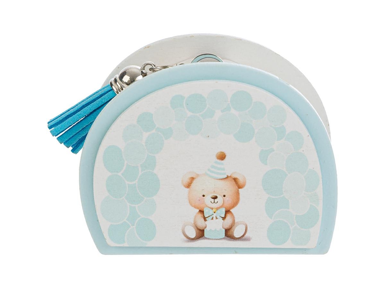 SCATOLINA LEGNO ORSETTO 8×4,5×6,5CM CELESTE 58554