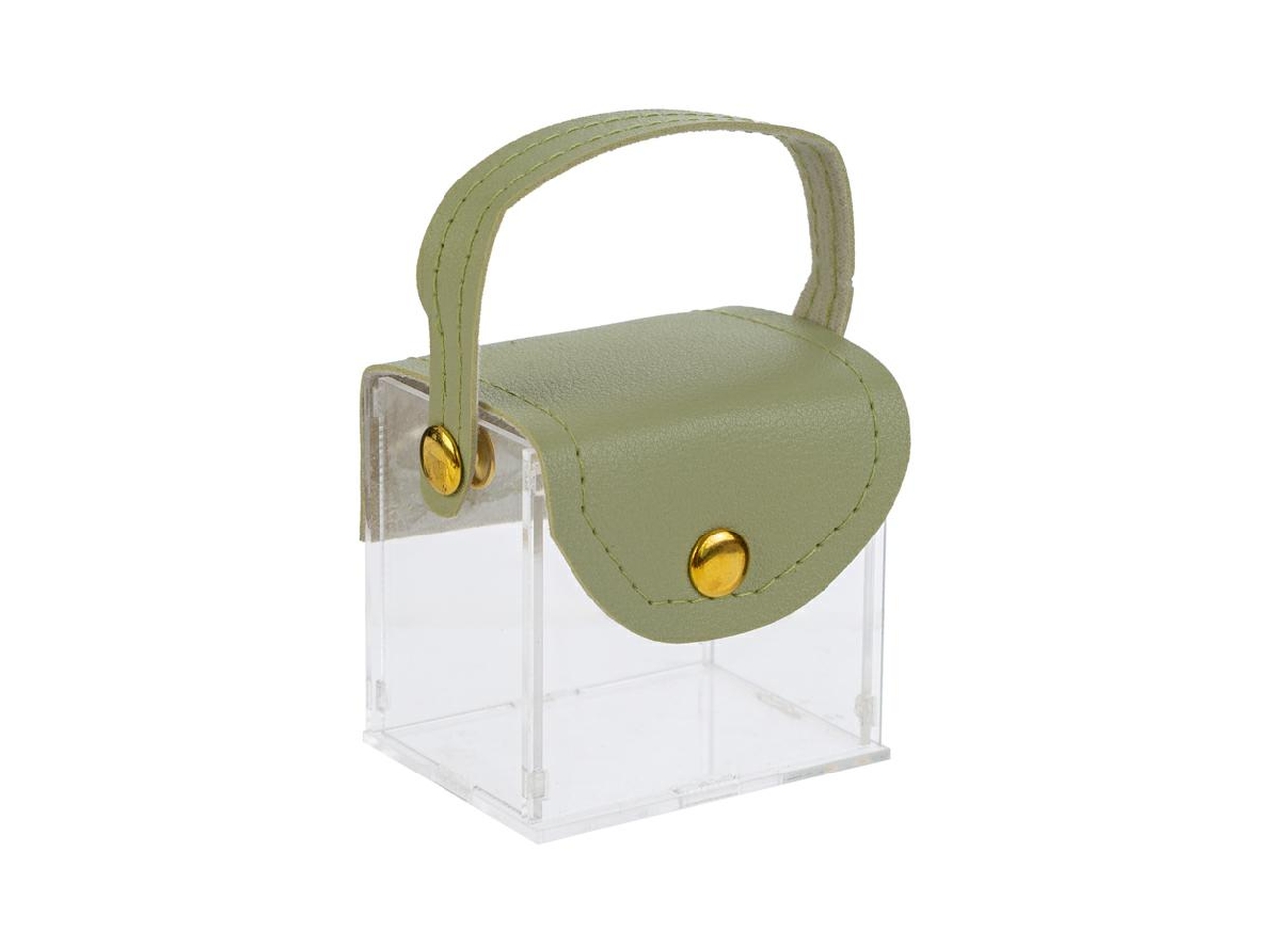 SCATOLA BORSETTA PLEXI 6X5X6CM VERDE 58338