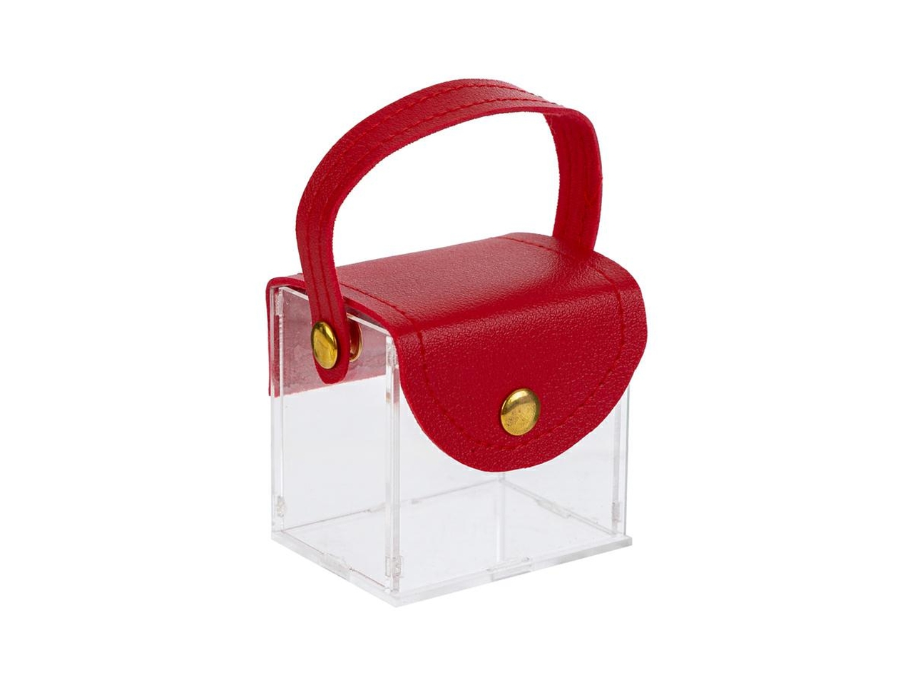 BORSETTA SCATOLA PLEXI 6X5X6CM ROSSO 58339