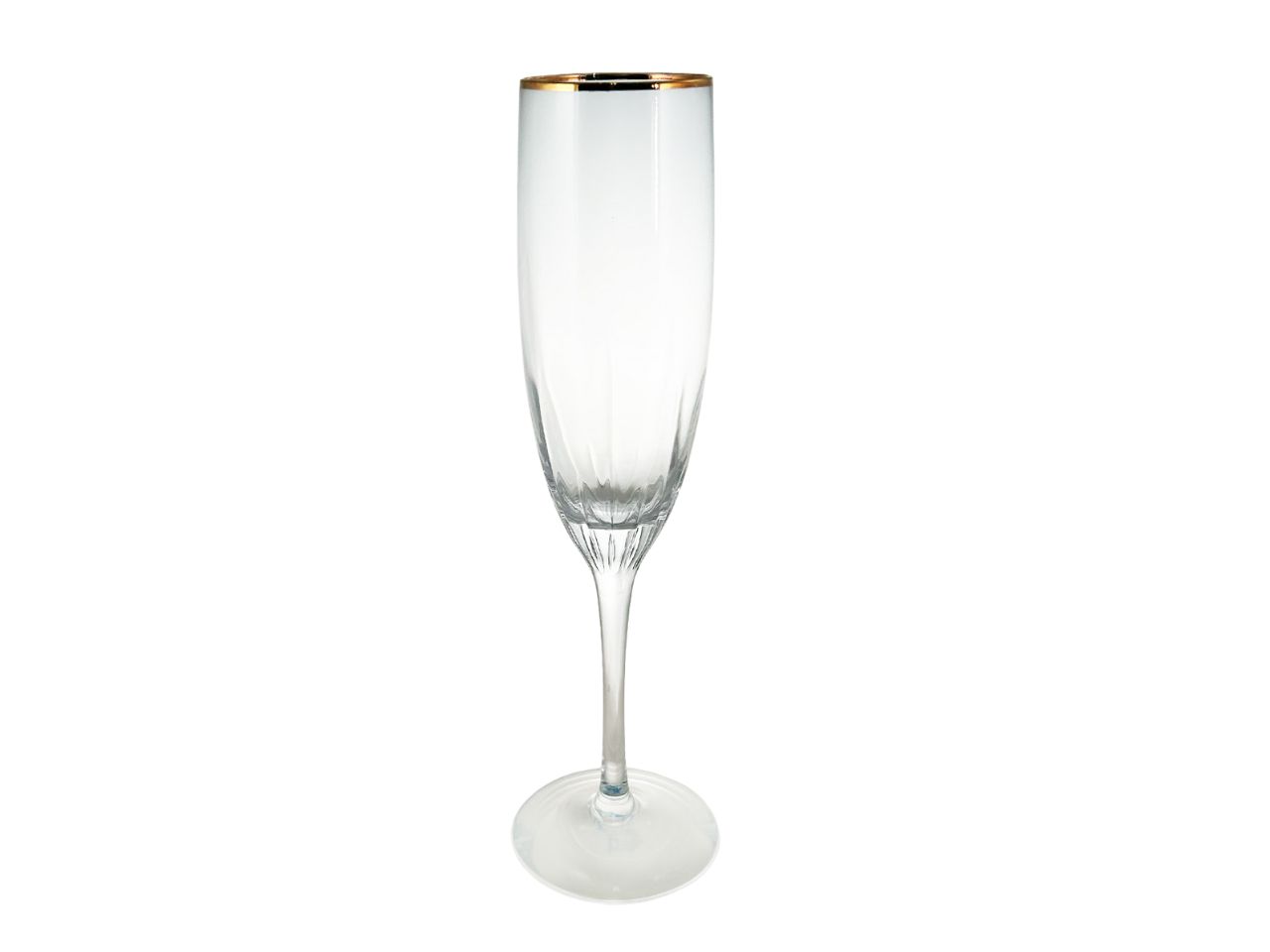 BICCHIERE FLUTE GOLD RIM 25CM 230ML 6PZ 80153