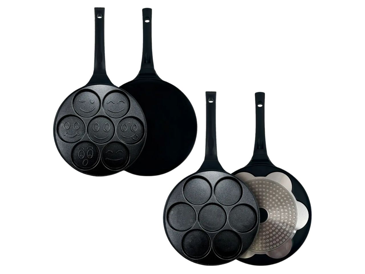 PADELLA PANCAKE 26CM INDUZIONE C/7 STAMPI 80301