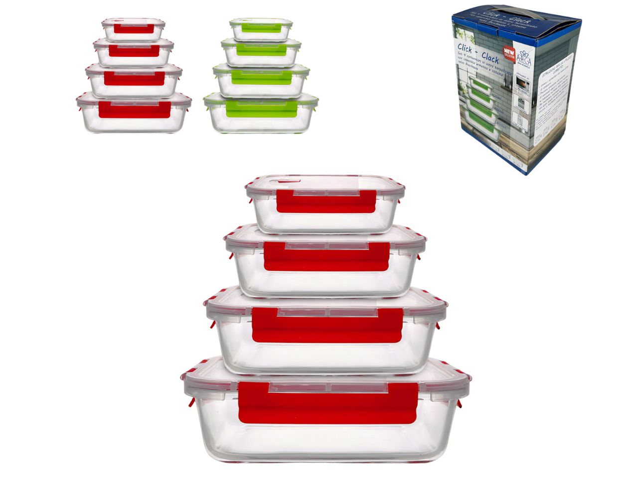 CONTENITORI VETRO 4PZ 1141 CONTENITORI VETRO 4PZ 1141