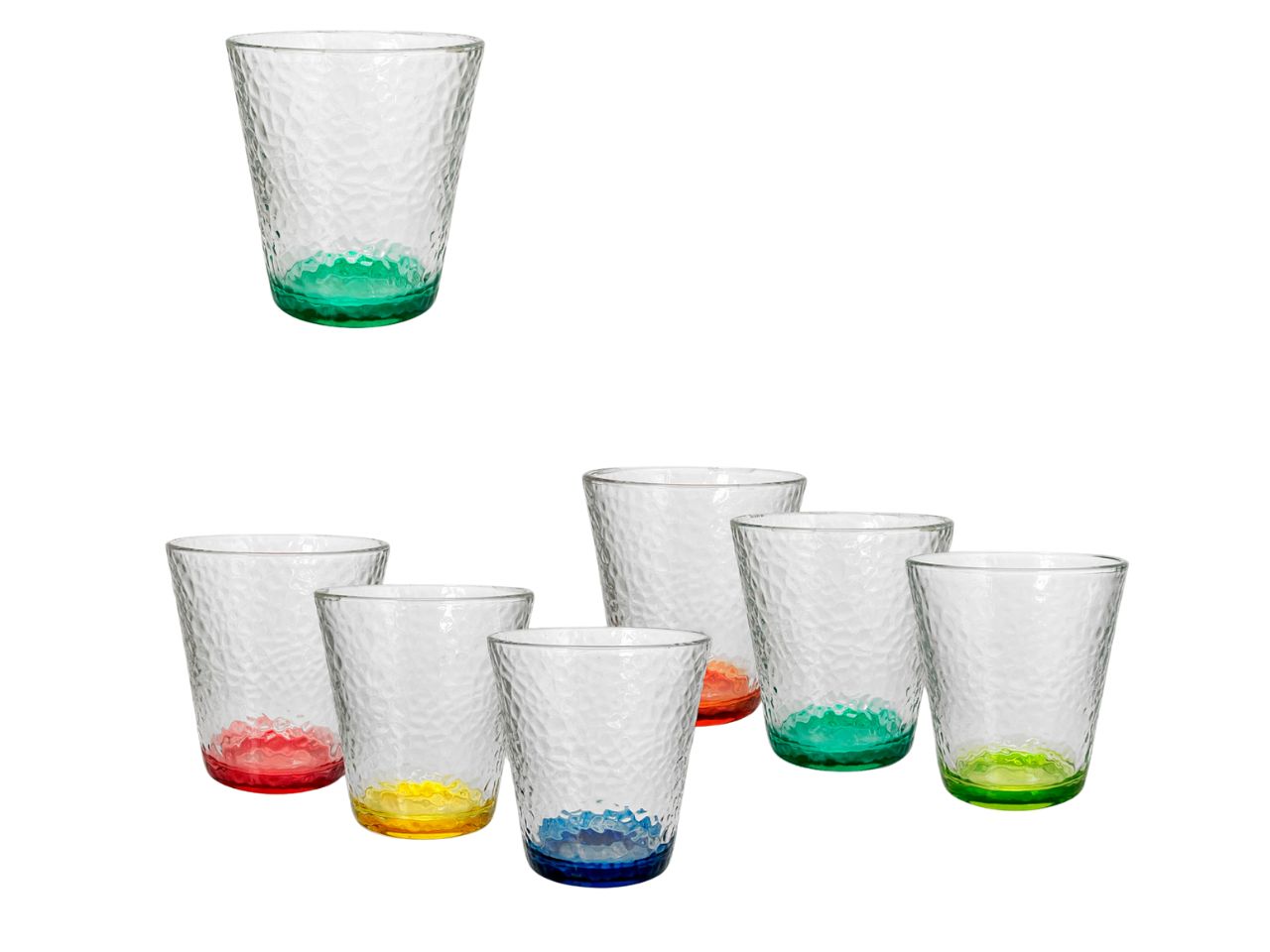 BICCHIERI 6 PZ COLORI ASS 300ML 1254