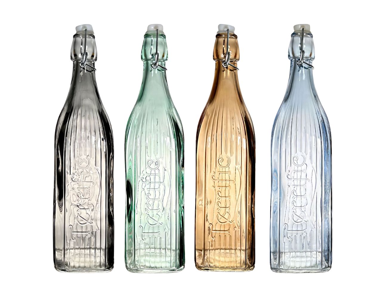 BOTTIGLIA VETRO 1 LT COL.ASS. 58058