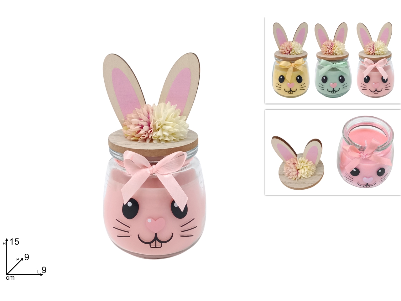 BARATTOLO VETRO CANDELA CONIGLIO 3ASS. XPA25000731 BARATTOLO VETRO CANDELA CONIGLIO 3ASS. XPA25000731