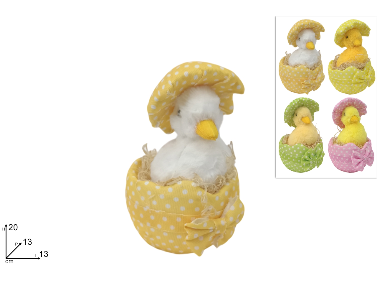 PULCINO CON GUSCIO UOVO 20CM 4 ASS. XPA25005861