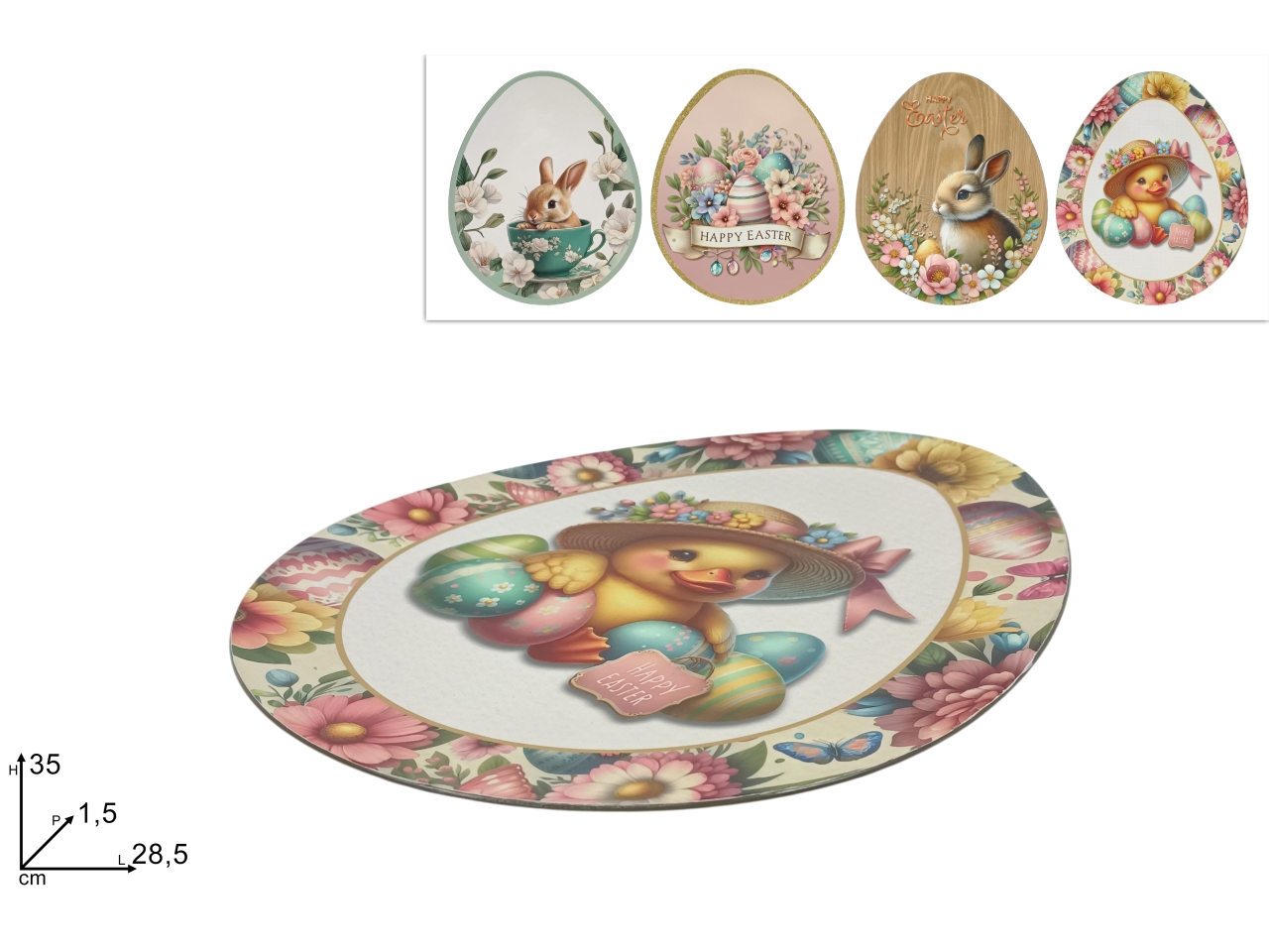 SOTTOPIATTO UOVO 35X28,5 DEC. PASQUALE XPA25004171 SOTTOPIATTO UOVO 35X28,5 DEC. PASQUALE XPA25004171