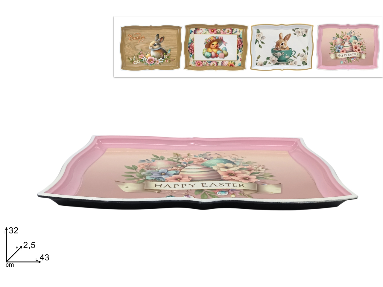 VASSOIO 43X32CM DEC.PASQUALE 4 ASS. XPA24002191 VASSOIO 43X32CM DEC.PASQUALE 4 ASS. XPA24002191