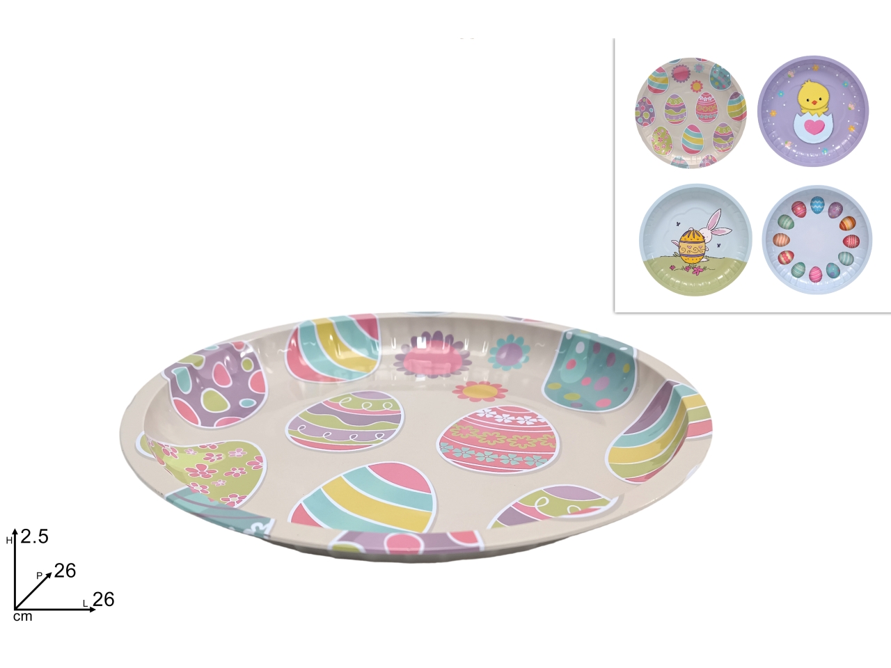 VASSOIO TONDO 26CM DEC. PASQUALE 4ASS. XPA24000791 VASSOIO TONDO 26CM DEC. PASQUALE 4ASS. XPA24000791