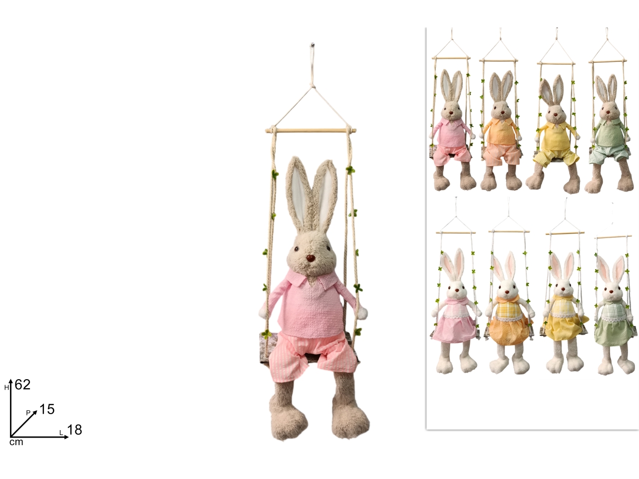 CONIGLIO PELLICCIA 62CM 2ASS 4 COL XPA24006381