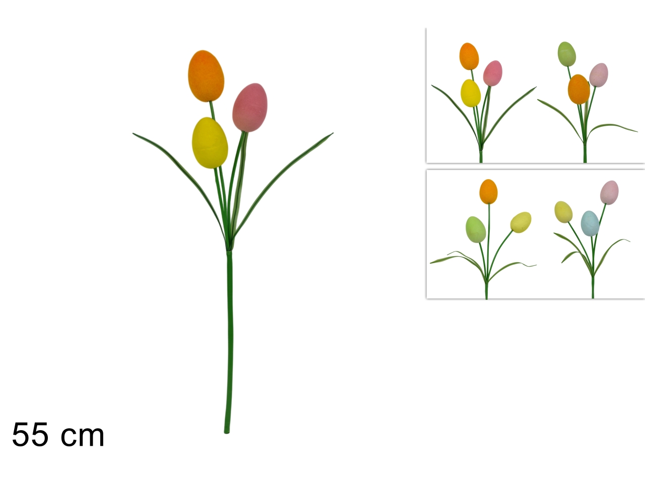 STELO 55CM 3 UOVA COL. FLOCCATE 4 ASS. XPA25004301 STELO 55CM 3 UOVA COL. FLOCCATE 4 ASS. XPA25004301