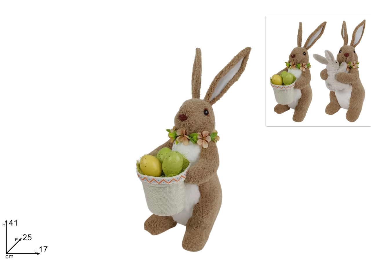 DECORAZIONE CONIGLIO 41CM 2 ASS. XPA25007491 DECORAZIONE CONIGLIO 41CM 2 ASS. XPA25007491