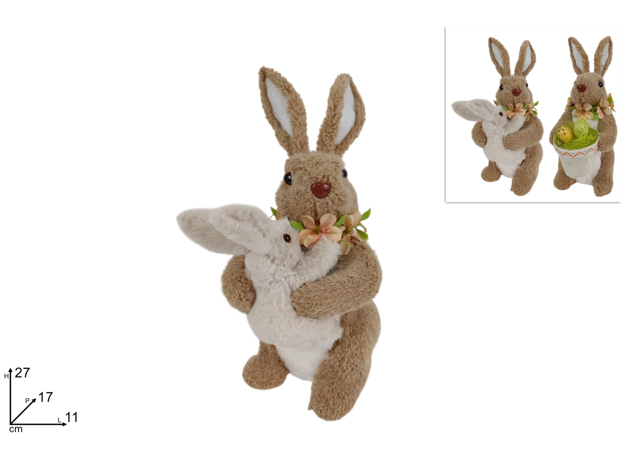 DECORAZIONE CONIGLIO 27CM IN 2 ASS. XPA25007501 DECORAZIONE CONIGLIO 27CM IN 2 ASS. XPA25007501