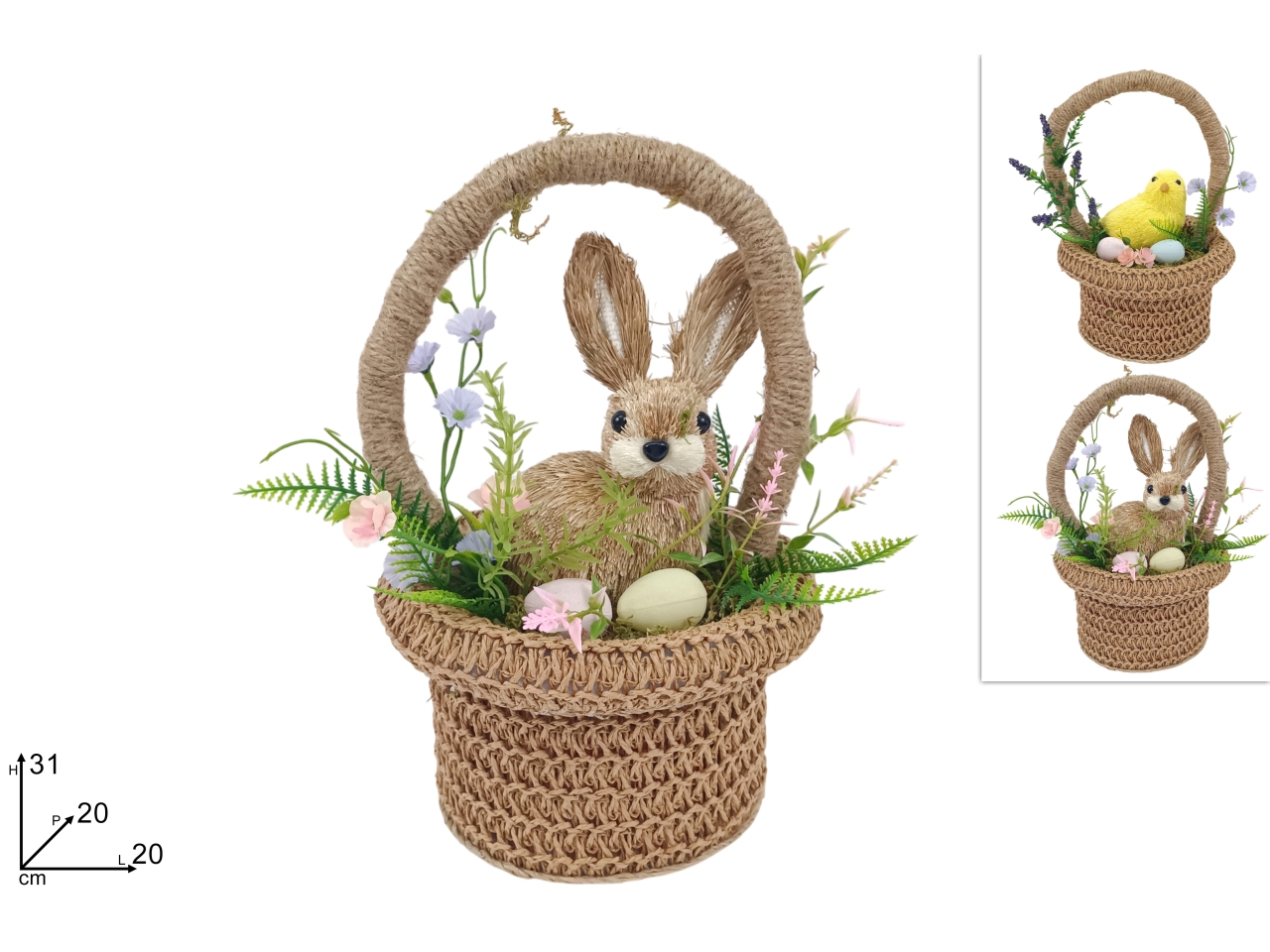 CESTA SOGGETTO PASQUALE 31CM IN 2 ASS. XPA25004621