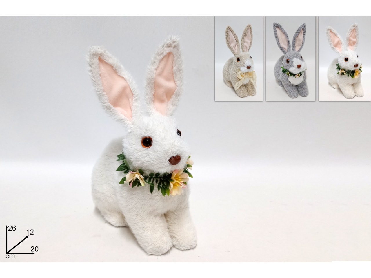 CONIGLIO CON PELLICCIA 20CM 3 ASS. XPA23005231