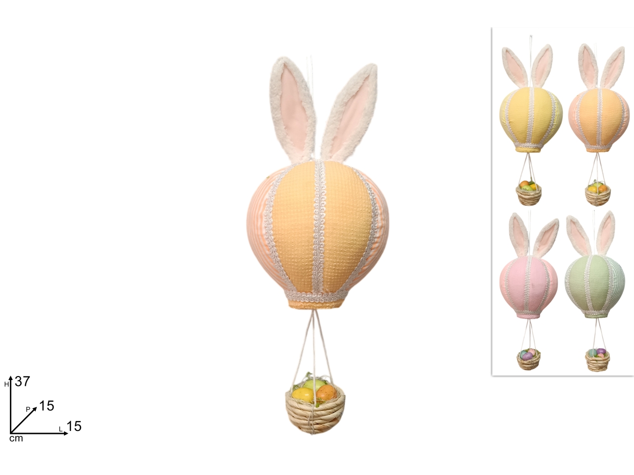 MONGOLFIERA ORECCH.CONIGLIO 37CM 4ASS. XPA25007241